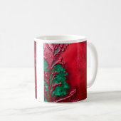 Wax-like Crimson und Emerald auf einer whitischen  Kaffeetasse (VorderseiteRechts)