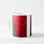 Wax-like Crimson und Emerald auf einer whitischen  Kaffeetasse (Vorderseite Links)