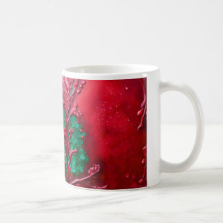 Wax-like Crimson und Emerald auf einer whitischen  Kaffeetasse