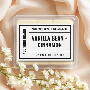 Wax Melt Minimalistisch Modern 3x2"-Label Lebensmitteletikett