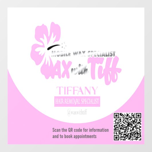 Wax mit Tiff Clear Window dec Fensteraufkleber (Blatt)