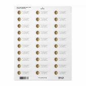 Wax Monogram Address Labels - Gold Cross1 (Vorne)