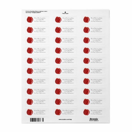 Wax Monogram Address Labels - Script L (Vorne)