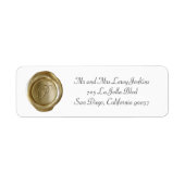 Wax Monogram Address Labels - Script P (Vorne)
