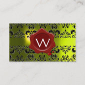 WAX SIEGEL DAMASK MONOGRAMM VISITENKARTE (Rückseite)