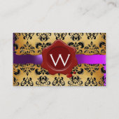 WAX SIEGEL DAMASK PARKMONOGRAM VISITENKARTE (Rückseite)