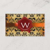 WAX SIEGEL DAMASK PARKMONOGRAM VISITENKARTE (Rückseite)