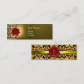 WAX SIEGEL DAMASK PARKPLATZ MONOGRAMM MINI VISITENKARTE (Vorne/Hinten)