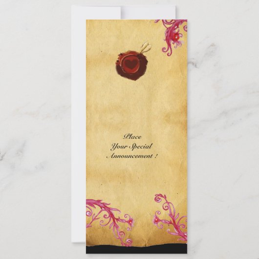 WAX SIEGEL MAGIC BERRIES MONOGRAM, Pergament Einladung (Rückseite)