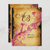 WAX SIEGEL MAGIC BERRIES MONOGRAMM lila Einladung (Vorne/Hinten)