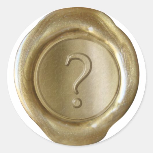 Wax Siegel Monogram - Gold - Serif ? - Runder Aufkleber (Vorderseite)