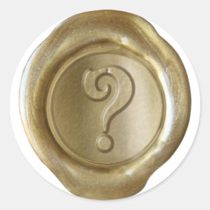 Wax Siegel Monogram - Gold - Viktorianisch ? - Runder Aufkleber