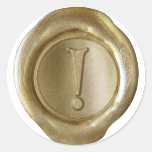 Wax Siegel Monogram - Gold - Viktorianisch ! - Runder Aufkleber