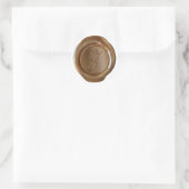 Wax Siegel Monogram - Kupfer - Script Z - Runder Aufkleber (Tasche)
