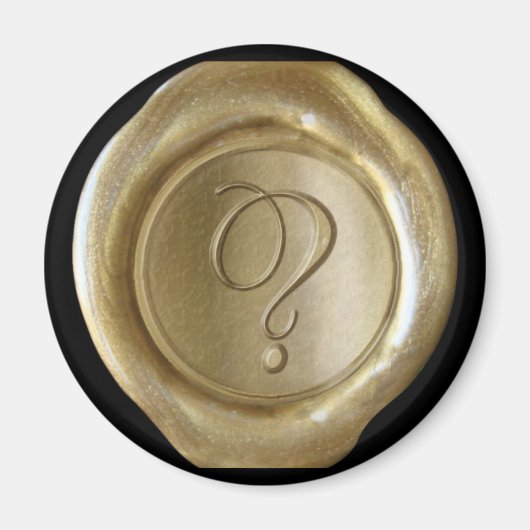 Wax Siegel Monogram Magnet - Gold - Script Style - (Vorne)