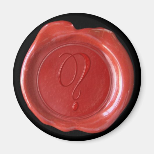 Wax Siegel Monogram Magnet - Rot - Script Style - (Vorne)
