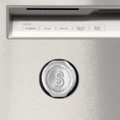 Wax Siegel Monogram Magnet - Silver - Bold Style - (In Situ (Geschirrspüler))