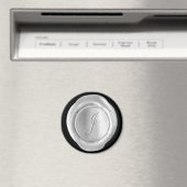 Wax Siegel Monogram Magnet - Silver - Script Style (In Situ (Geschirrspüler))