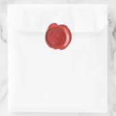 Wax Siegel Monogram - Red - Script Z - Runder Aufkleber (Tasche)