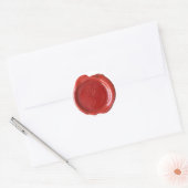 Wax Siegel Monogram - Red - Script Z - Runder Aufkleber (Umschlag)