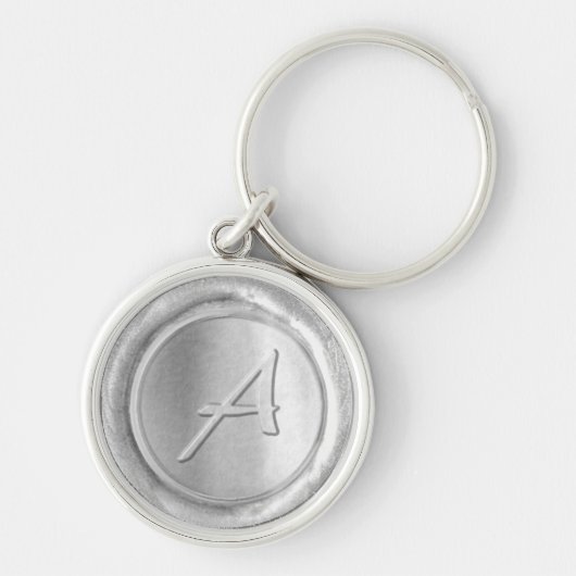 Wax Siegel Monogram - Silver - Artistic A - - Schlüsselanhänger (Vorne)