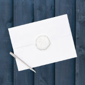 Wax Siegel White Double Initials Mit Monogramm Runder Aufkleber