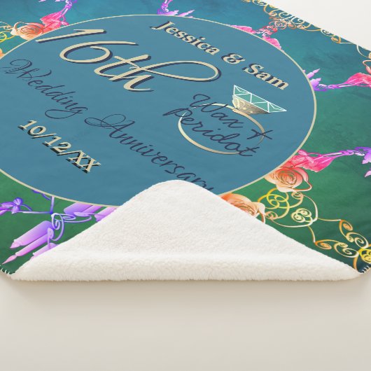 Wax & Statice Blume Sherpa Blanket Sherpadecke (3/4)