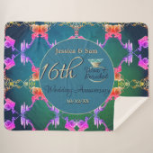 Wax & Statice Blume Sherpa Blanket Sherpadecke (Vorderseite (Horizontal))