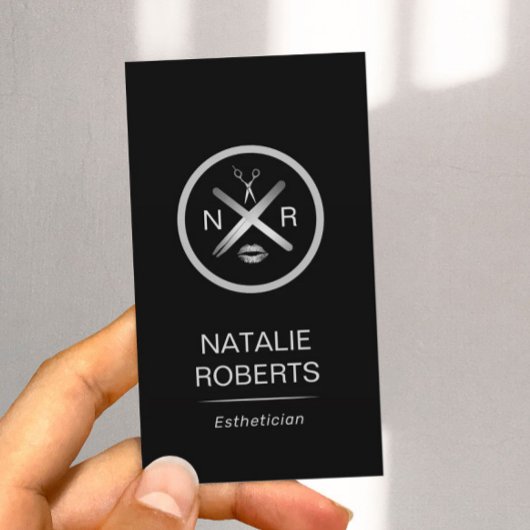 Wax Stick & Twezzer Logo Schönheitssalon Visitenkarte