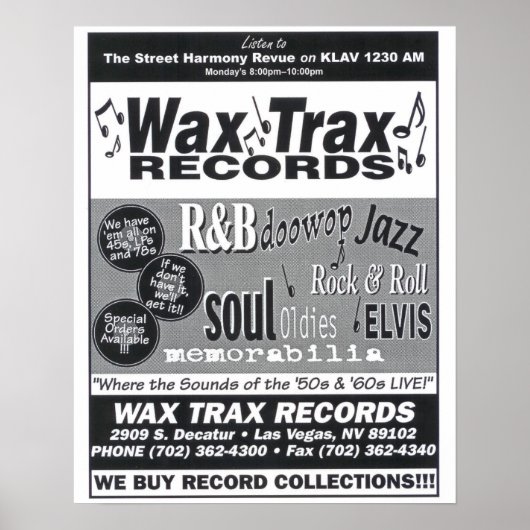 Wax Trax Platten Poster (Vorne)