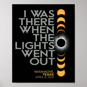 Waxahachie 2024 Solar Eclipse 2024 040824 Eclipse Poster