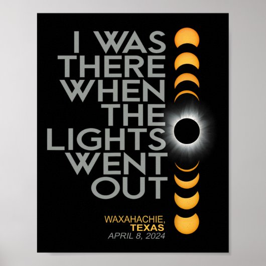 Waxahachie 2024 Solar Eclipse 2024 040824 Eclipse Poster (Vorne)