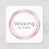 Waxchirurgische Visitenkarte Rosa Quadrat (Vorderseite)