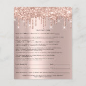 Waxe Liability Waiver Release Form Sparky Rose Flyer (Hinten)