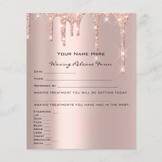 Waxe Liability Waiver Release Form Sparky Rose Flyer (Vorne)