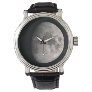 Waxen der gibbösen Mondphase Armbanduhr