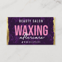 Waxen der Lila Gold-Aftercare-Karte