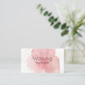 Waxen Rose Rosa Aquarell Visitenkarte (Stehend Vorderseite)