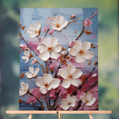 Waxflower - Impasto Floral Acrylschild (Neutral)