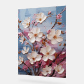 Waxflower - Impasto Floral Acrylschild (Winkel)