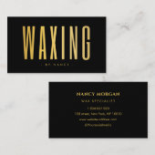 Waxing Black And Gold  Visitenkarte (Vorne/Hinten)
