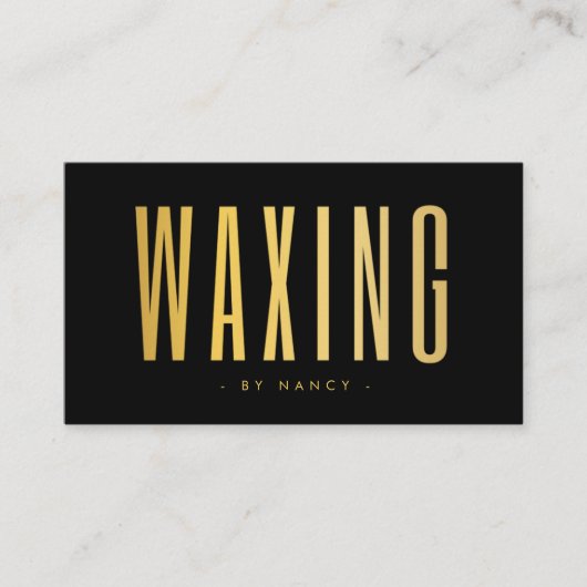 Waxing Black And Gold  Visitenkarte (Vorderseite)