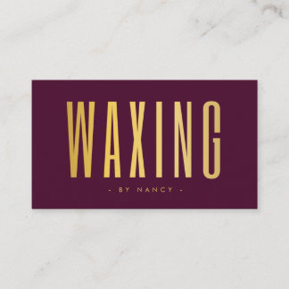 Waxing Burgundy And Gold  Visitenkarte