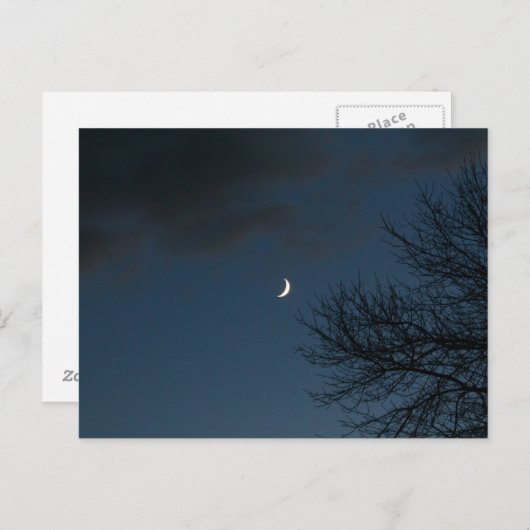 Waxing Crescent Moon in Sagittarius Postkarte (Vorne/Hinten)