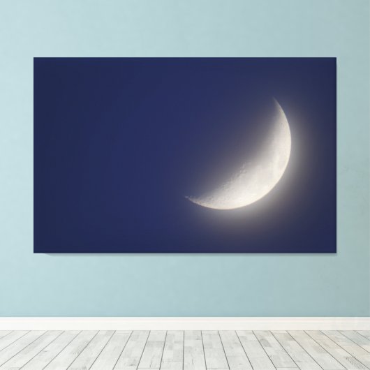 Waxing Crescent Moon Leinwanddruck (Insitu (Holzboden))