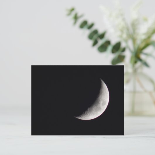 Waxing Crescent Moon Postkarte (Stehend Vorderseite)