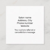 Waxing Graugoldfarbe Quadratische Visitenkarte (Rückseite)