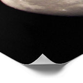 Waxing Lunar Moon Night Sky Poster (Ecke)