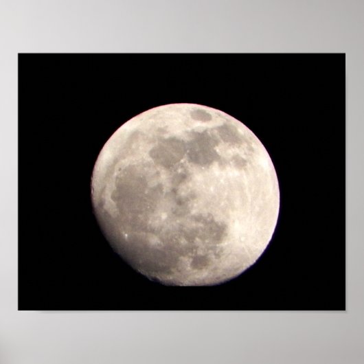 Waxing Lunar Moon Night Sky Poster (Vorne)