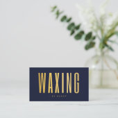 Waxing Navy And Gold  Visitenkarte (Stehend Vorderseite)